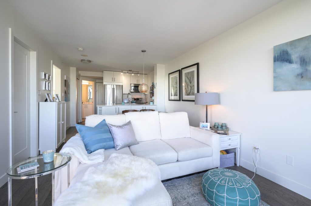 living room after new paint